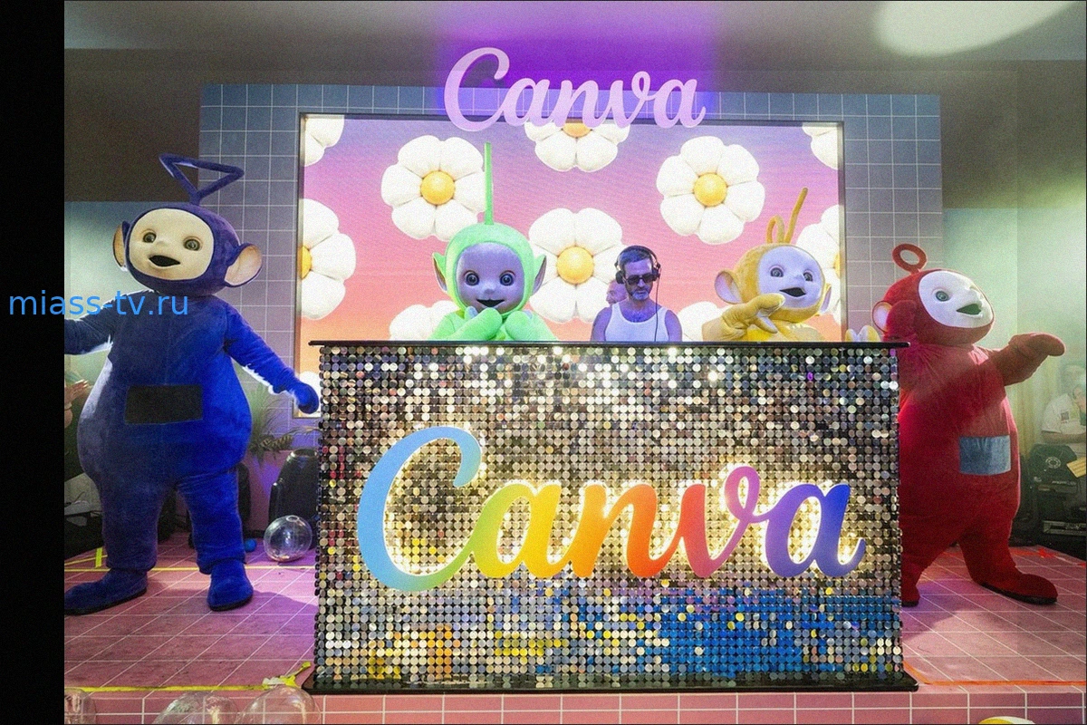 Телепузики танцуют за права ЛГБТК+ на пляжной вечеринке Canva Pride на Cannes Lions